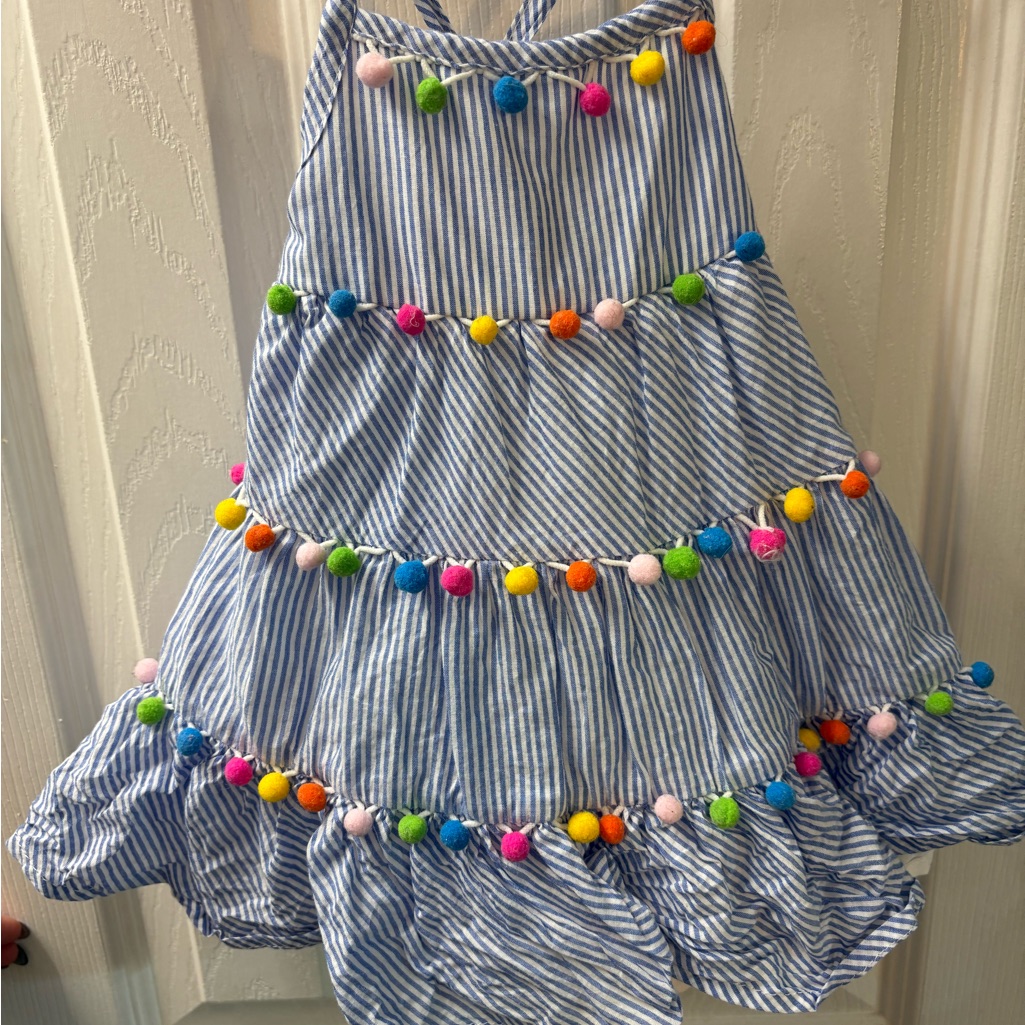 Tommy Bahama Blue And White Striped Dress